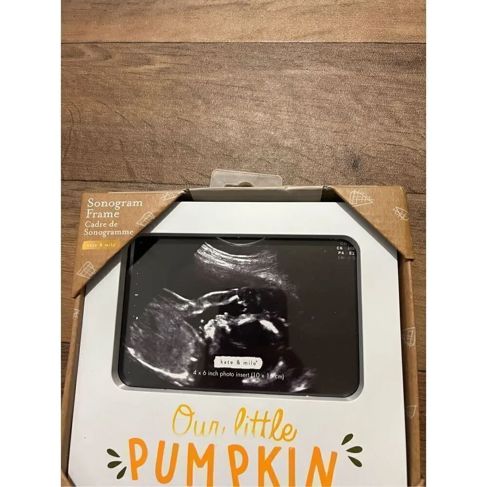 Kate & Milo Our Little Pumpkin Sonogram Frame (4x6 Photo)NEW